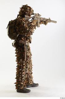 Frankie Perry in Ghillie Standing Shooting shooting standing whole body…